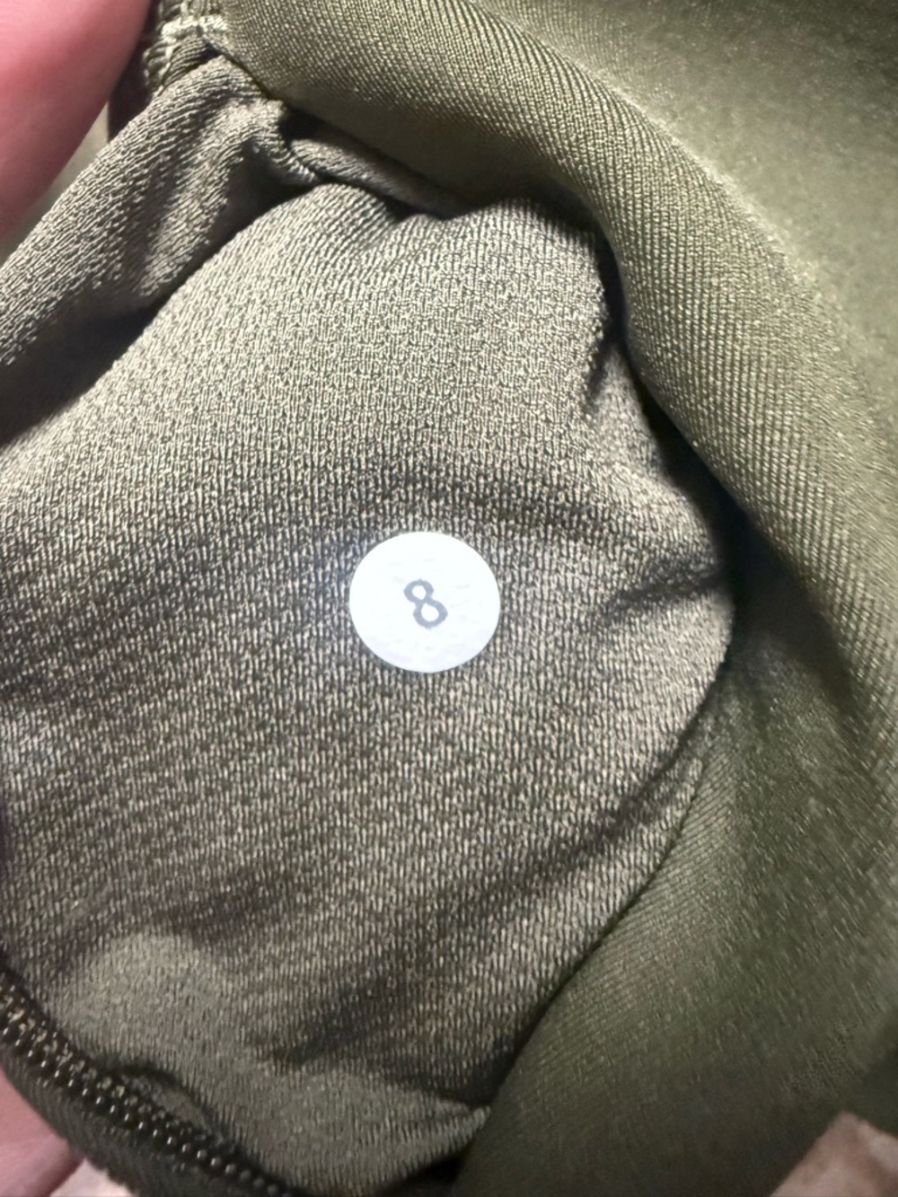 Lululemon Olive Green 1/4 Zip Athletic Top Size 8 Fitted - Picture 3 of 5